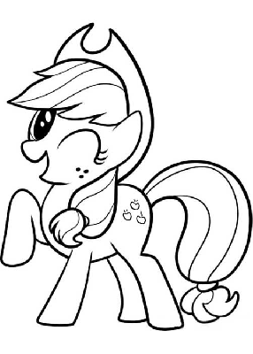 Kolorowanka Applejack puszcza do nas oczko